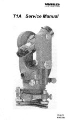 Service manual for Wild Heerbrugg T1A