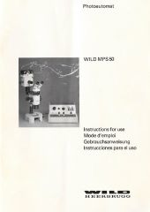 Wild MPS50 Photoautomat user manual