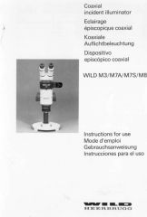 Wild Coaxial�incident illuminator - user manual